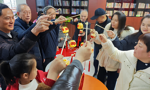 在农家书屋闹元宵