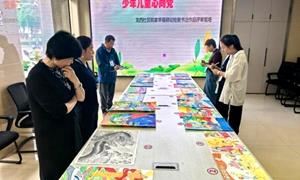 龙西社区举办“少年儿童心向党”绘画书法作品征集大赛